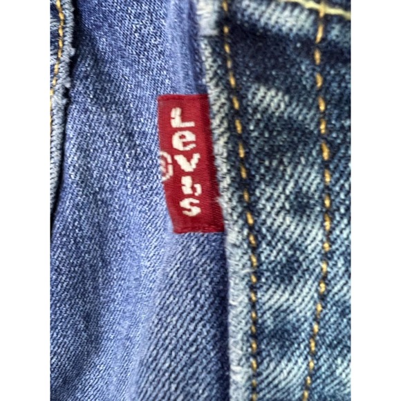 Levis 505 Jeans Mens 31x32 Blue Regular Straight Stretch Denim Pants Medium Wash - Picture 4 of 16